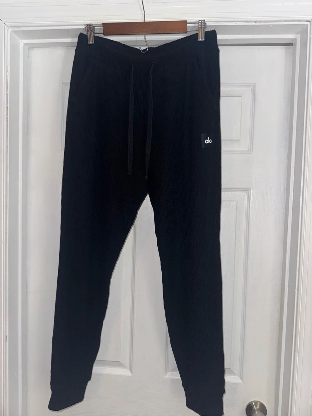 Alo Muse Sweatpants Ribbed Black L